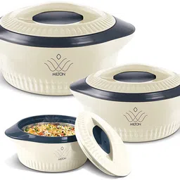 milton royal casserole 500+1000+1500 assorted color Pack of 3 Thermoware Casserole Set image 1