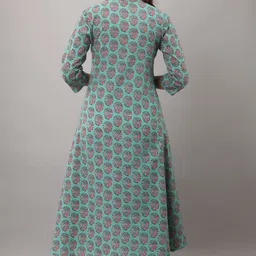 myaza Women Floral Print Cotton Blend A-line Kurta image 2