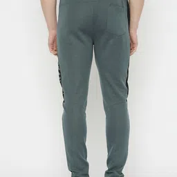 duke Men Solid Green Track Pants image 3