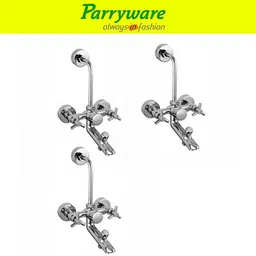 parryware Trio Wall Mixer 3 in 1 with Overhead Shower Provision set of 3 pic 118 Wall Mixer with Overhead Shower Provision Wall Mixer Faucet image 1