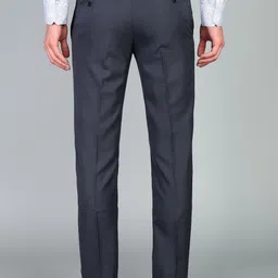 arrow Men Tapered Grey Polyester Trousers image 4