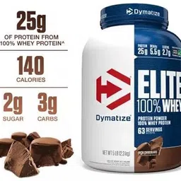 dymatize Elite 100% Whey Protein - 2.3 Kg (5 Lb), Rich Chocolate 100% authentic 40% OFF Whey Protein image 5