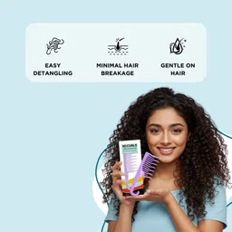 xo curls Shower Detangling Comb-Lavender, Comb for wavy and curly Hair image 3