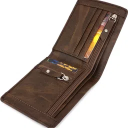 taqwa Men Trendy Tan Artificial Leather, Genuine Leather Wallet image 3