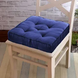 homestic by Kuber Industries Microfibre Solid Chair Pad Pack of 4 image 3