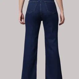 kotty Women Flared High Rise Dark Blue Jeans image 4