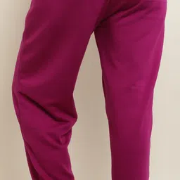 the unicharm Women Solid Purple Track Pants image 2
