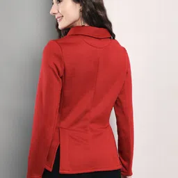 tandul Women Solid Single Breasted Casual Blazer image 2