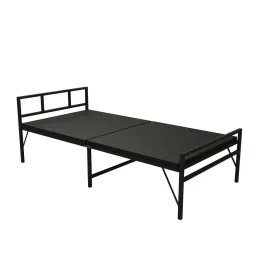 sahni industries Metal Folding Bed In Black Colour image 3