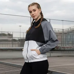 CHKOKKO Colorblock Women Wind Cheater image 3