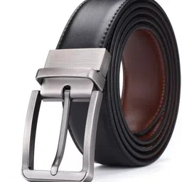 Men Formal, Casual, Party, Evening Black, Brown Artificial Leather Reversible Belt-image-6