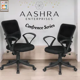 aashra enterprises E.A Saphire Mid Back Comfortable Fabric Office Executive Chair for Multi Purpose Fabric Office Arm Chair-picture-15