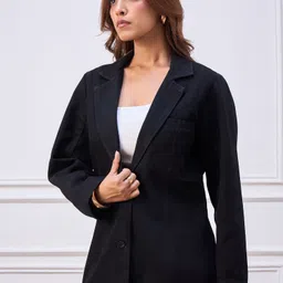 stylestone Women Solid Single Breasted Casual Blazer image 3