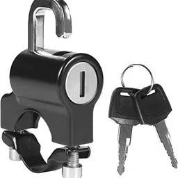 Helmet Safety Lock Metal 22mm-26mm Black with 2 Keys Motorcycle Helmet Lock,Motorbike Accessories,Bike Handlebar Tubing Helmet Lock Key Switch Lock-image-6