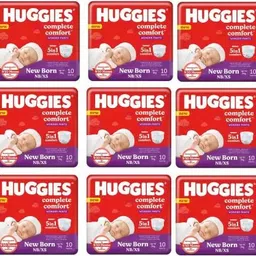 DRY PANT NEW BORN /XS 10 PANT [PACK OF 9] 90 PCS - XS (90 Pieces) - XS-image-54