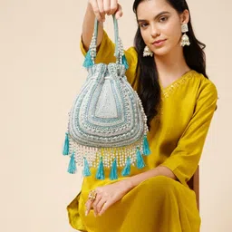 anekaant Women Green Potli-picture-27