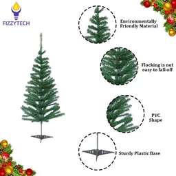 fizzytech Pine 152.4 cm (5.0 ft) Artificial Christmas Tree image 3