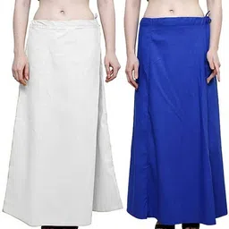 Preeticreations White::Blue Pure Cotton Petticoat-picture-38