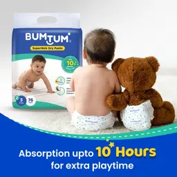 bumtum Superlock Diapers Pants with Superlock Gel Technology |Coconut Extracts - S image 5