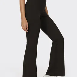 blissclub Women Solid Black Track Pants image 3