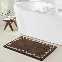 obsessions Polyester Machine Made 60 x 40 Inches Bath Mat, Chocolate-picture-13