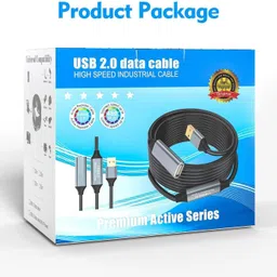 techut Micro USB Cable 20 m USB 2.0 Active extension cable,superspeed USB A Male to Female cable for keyboard,mouse,pen drive,camera,usb hub etc. image 5