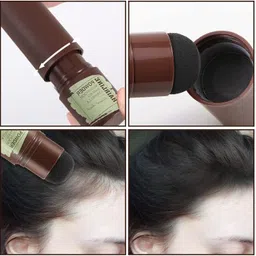 asija makeovers Natural Hairline Powder,eyebrow Hair Shading Sponge Pen Eyebrow Stamp (Black) 20 g image 4