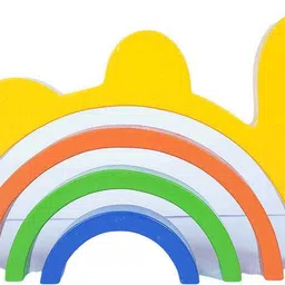 woodsfordudes Woods for Dudes | Rainbow Stacker Dino: Versatile Wooden Toy for Toddlers image 4