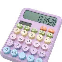 gauzyhouse Colorful Calculator, Mechanical Calculator 12 Digit LCD Display Big Round Button Basic Calculator-picture-35