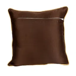 mfd home furnishing Brown Satin Abstract 16x16 inches Cushion Covers (Pack of 2) image 5
