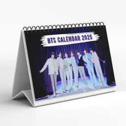 BTS Desk Calendar with Notes section with BTS Photos for Army Fans | A5 size 2025 Pocket Calendar-image-1