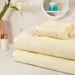 cuddle cotton Cotton 400 GSM Bath, Hand Towel Set image 3