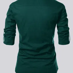 royal scout Men Solid Cotton Blend Straight Kurta image 2