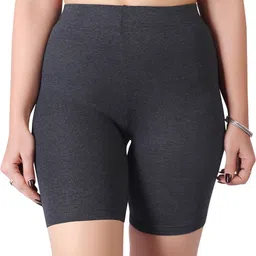 women worth Solid Women Dark Grey Cycling Shorts, Gym Shorts, Swim Shorts, Sports Shorts, Running Shorts-picture-15