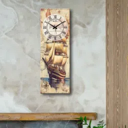 olive tree Multicolour Rectangle 24 Inches Wooden Wall Clock (Ship)-picture-40