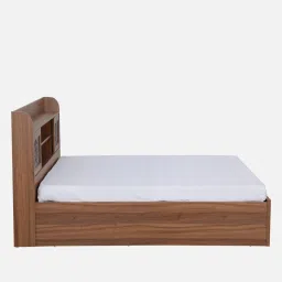 spacewood Kosmo Rayan King Size Bed in Natural Teak Finish with Hydraulic Storage image 5