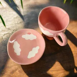 bon homey Pack of 2 Ceramic (1 cup, 1 saucer)-picture-37