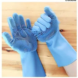 vidhisha electronic Reusable Heat Safe Magic Gloves for Kitchen Wet and Dry Glove image 1