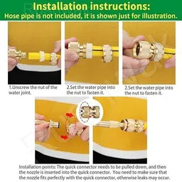 ramanar 0.5 inch (20 mm) zeebra water pipe 10 mtr (32 ft) with metal spray with metal spray, connector and clamps water gardening cleaning Hose Pipe image 2