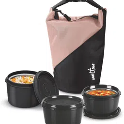 milton Micro Meal Mega Lunch Box(3 Containers 1x450 ml , 2x320 ml each) With Jacket 3 Containers Lunch Box-picture-20