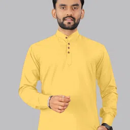 stoneheart Pack of 2 Men Solid Cotton Blend Straight Kurta-picture-15