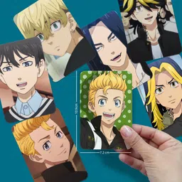 niki enterprises Tokyo Revengers Anime Members Photo cards ( Set of 14 + 2 Freebies ) Photographic Paper image 2