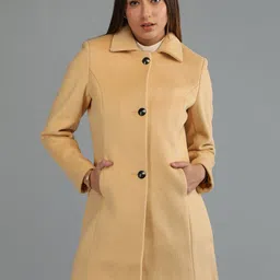 honnete 100 % Polyester Solid Coat For Women image 4