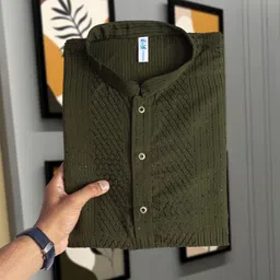 foxdx Men Solid Viscose Rayon Straight Kurta-picture-24