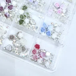 zehrvibe Mix Flower and Stones Nail Art Accessories Grid image 3