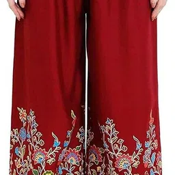 big hub Women Comfort Fit Maroon Cotton Blend Trousers-picture-19