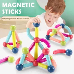 playngifts Magnetic Sticks Building Blocks Toy – 25 PCS Magnetic Construction Set for Kids image 2