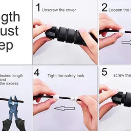 iamalot Heavy Quality skipping rope and double toning tube band Home Gym Kit Fitness Accessory Kit Kit image 2