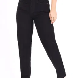 zayla Women Loose Fit High Rise Black Jeans-picture-23