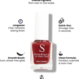 starstruck by sunny leone Starry Night - Glossy Nail Polish | AI19-Like Shine & Longwear Color Starry Night image 2